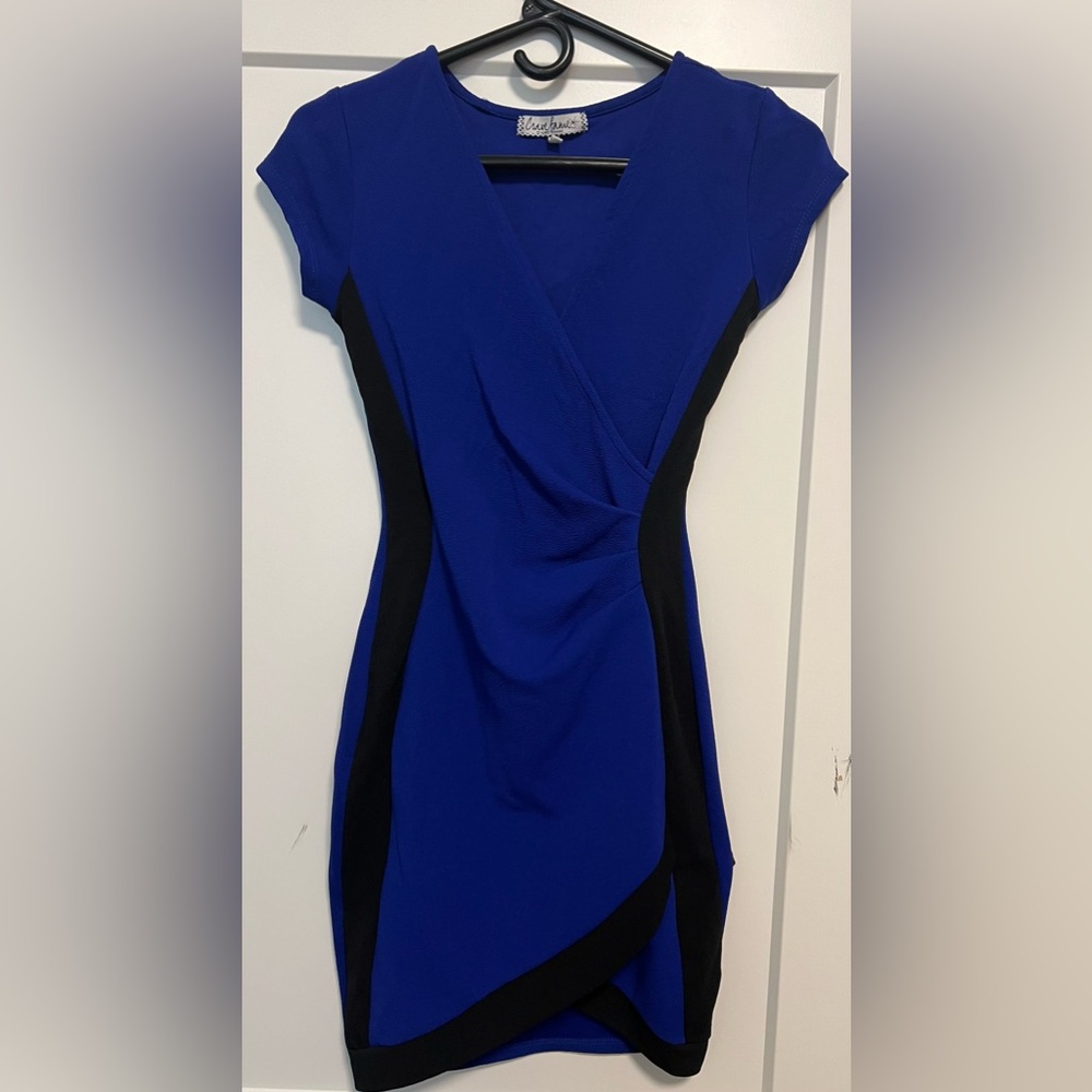XS Blue and Black Crave Fame Dress.